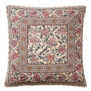 Anja Kalamkari Print Cotton Sham, Euro Multi